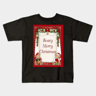 Beary Merry Christmas Kids T-Shirt